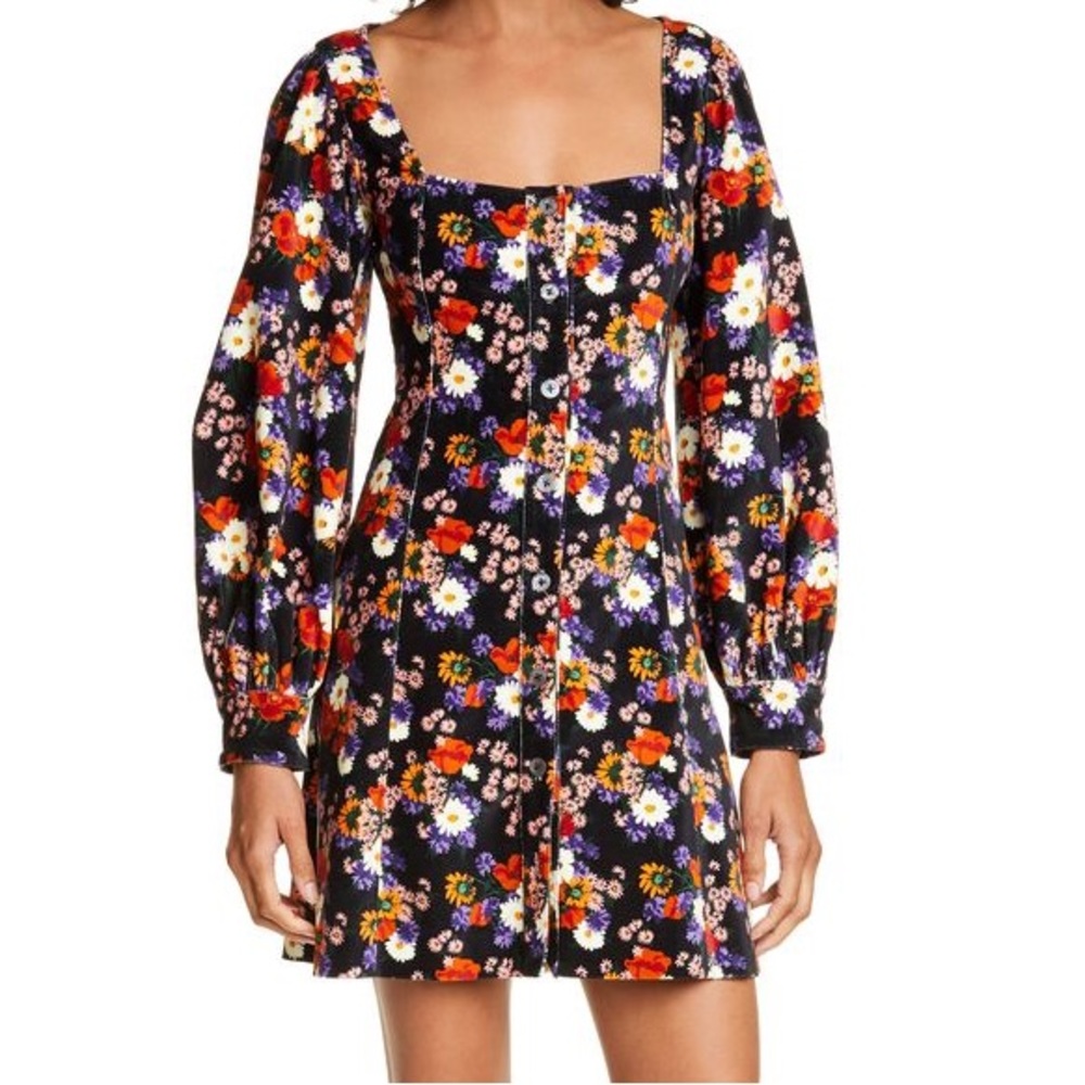 Staud Floral Mini Dress